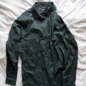 Express, Green Performance Dress Shirt